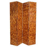 Faux Tortoiseshell Double-Sided Screen/ Room Divider