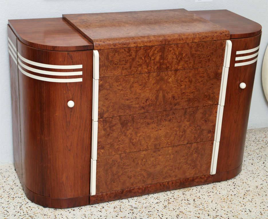 This wonderful Deco Buffet with Bakelite detailing is so crisp, so smart, and so thoroughly American... it's our newest summer love!