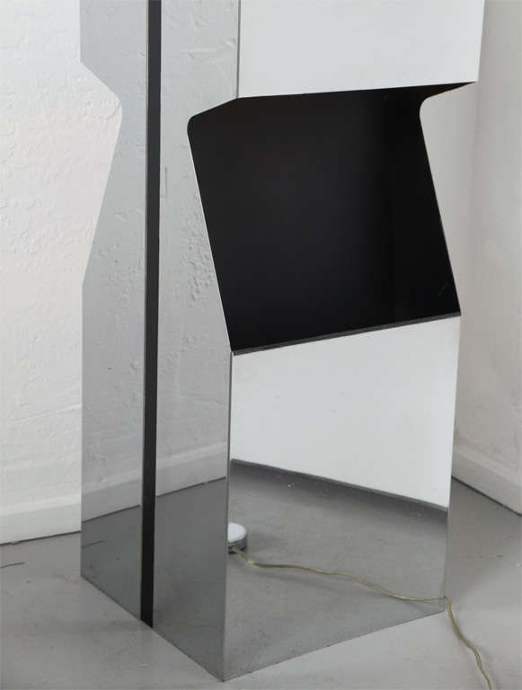 Pair of Illuminated Pedestals/Magazine Racks by Neal Small For Sale at