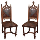 Pair of 19th Century Gothic Revival Side Chairs