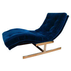 Mid Century Milo Baughman "Wave" Chaise Lounge Chair