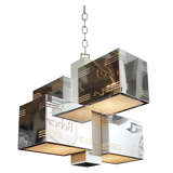 modernistic cube chrome chandelier  by curtis jere