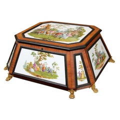 Antique Large German Porcelain Box or Casket