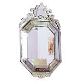 Vintage Ornate Octagonal Venetian Mirror