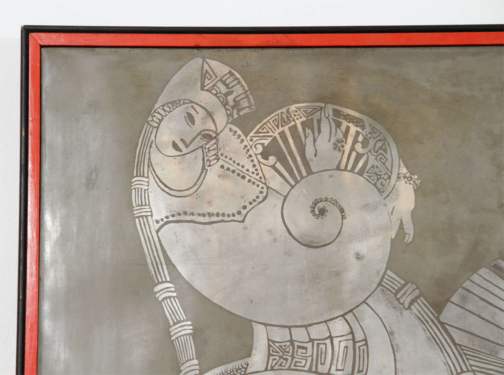 Art Deco Metal Plaque by Mary Ruth Lionberger &Genevieve Lawler