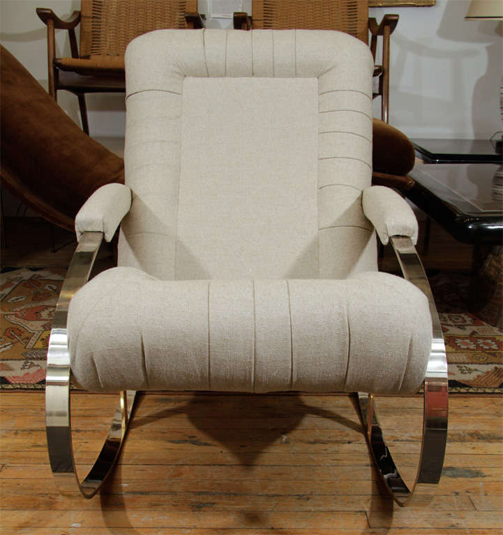 American Mid Century Rocking Lounge Chair by Milo Baughman