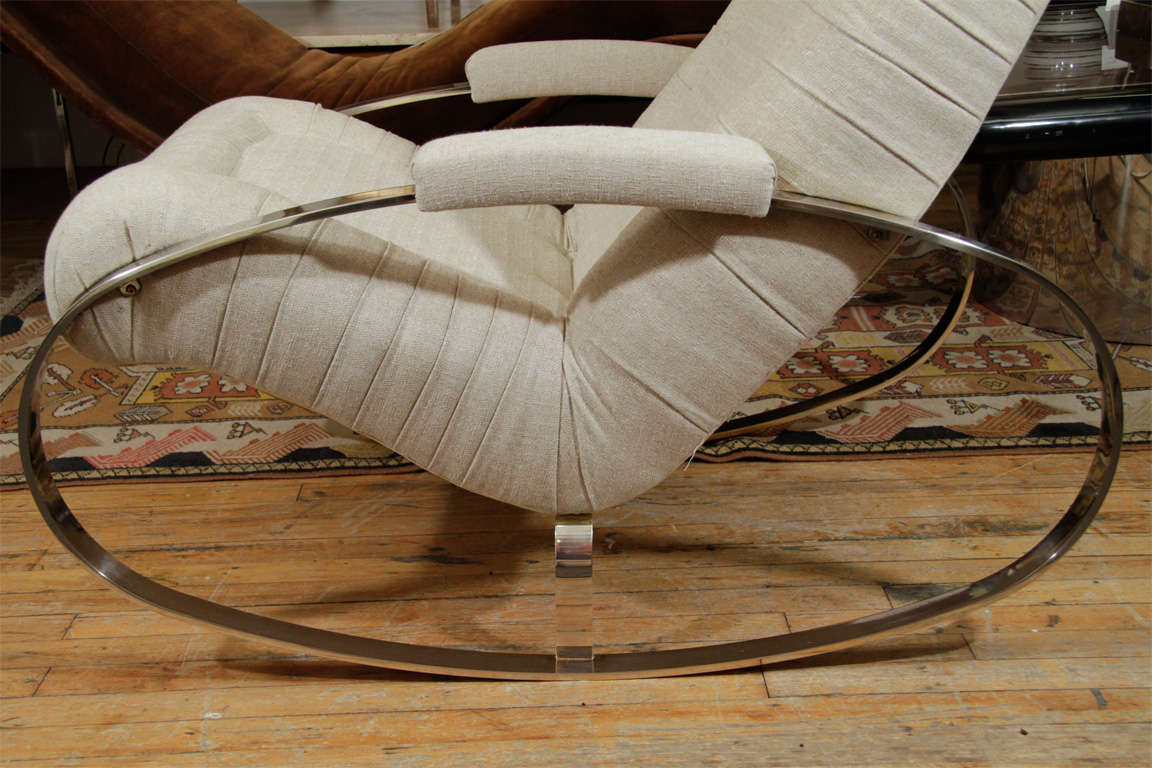 Mid Century Rocking Lounge Chair by Milo Baughman 1
