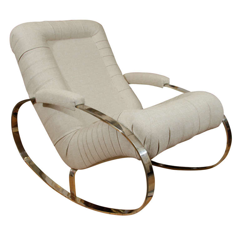 Mid Century Rocking Lounge Chair by Milo Baughman