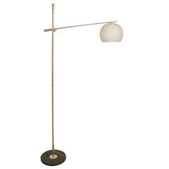 Nickel floor lamp.