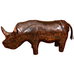 Abercrombie & Fitch Co. Leather Rhinoceros Ottoman