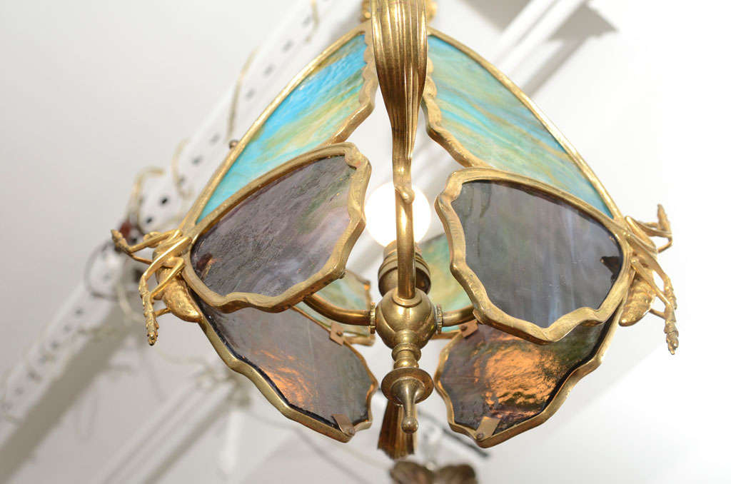 Art Nouveau Butterfly Chandelier 1