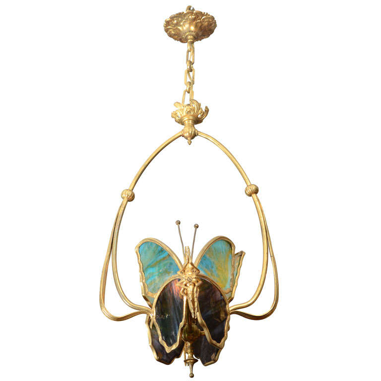 Art Nouveau Butterfly Chandelier