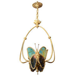 Art Nouveau Butterfly Chandelier