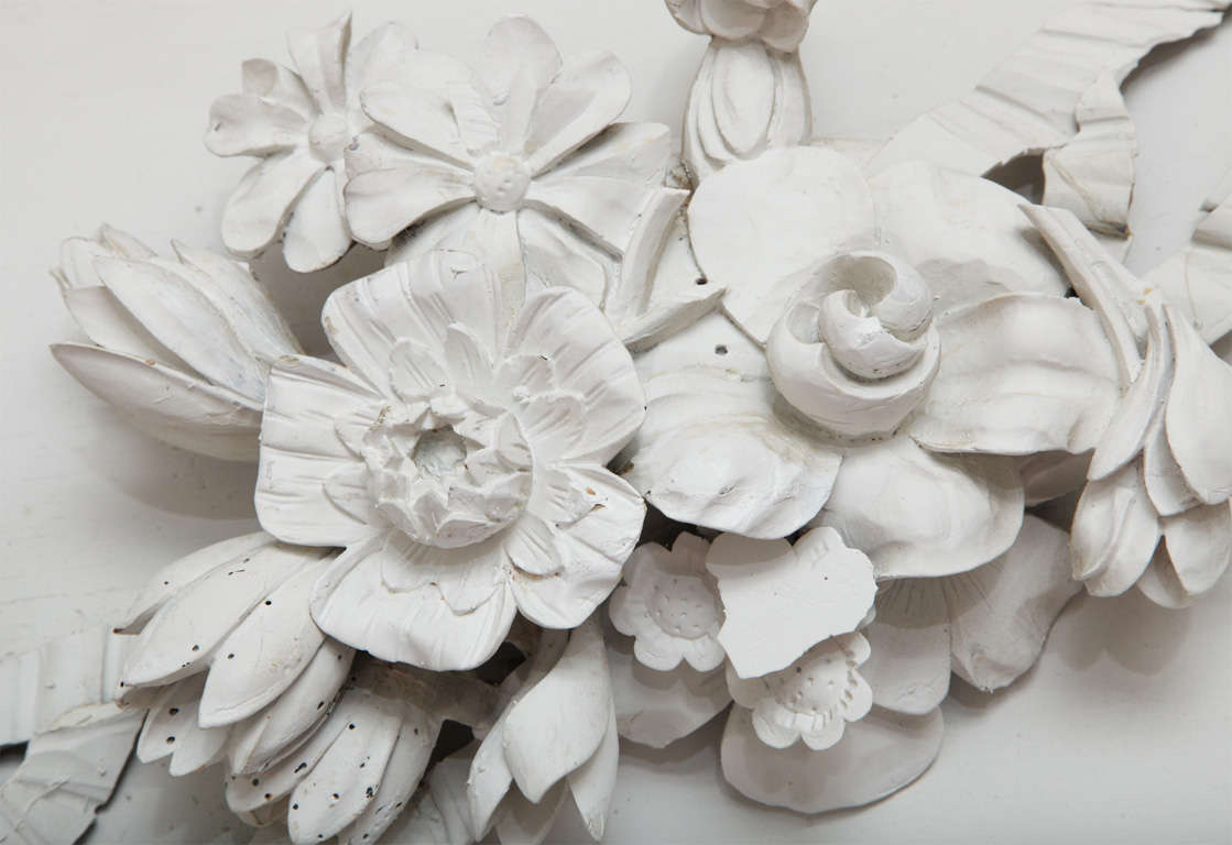 White Panel with Carved Floral Relief 2