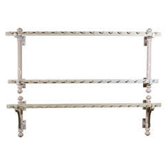 Pair Meat Racks With Porcelain Brackets