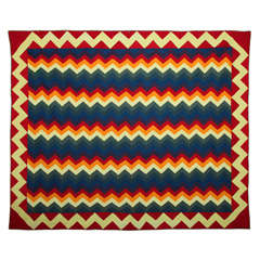 "Zig-Zag Rainbow" Pieced Quilt. 5