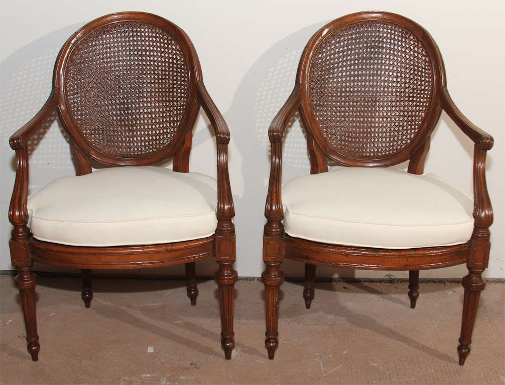 pair of 18th century Italian walnut chairs