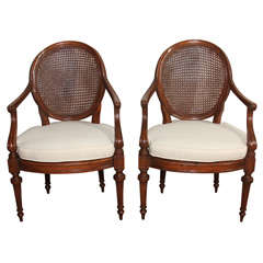 pair of 18th century Italian walnut chairs
