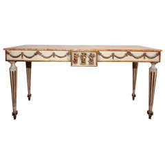 Italian painted and gilt console