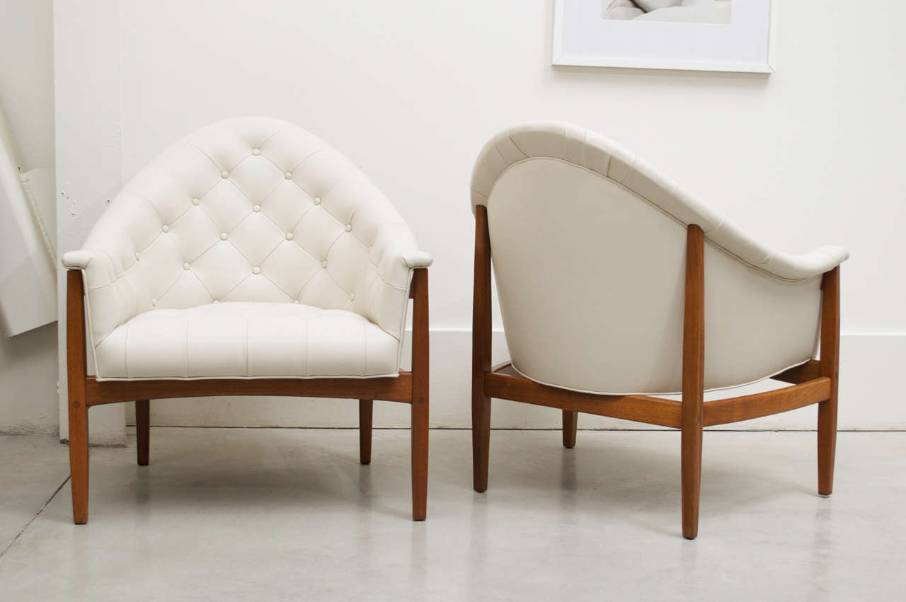 Leather Milo Baughman Chairs