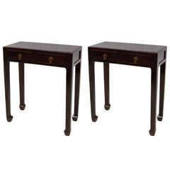 Petite Black Lacquer Tables, 19th Century