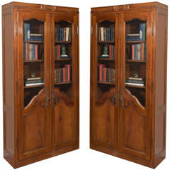 Pair of mahogany bookcases