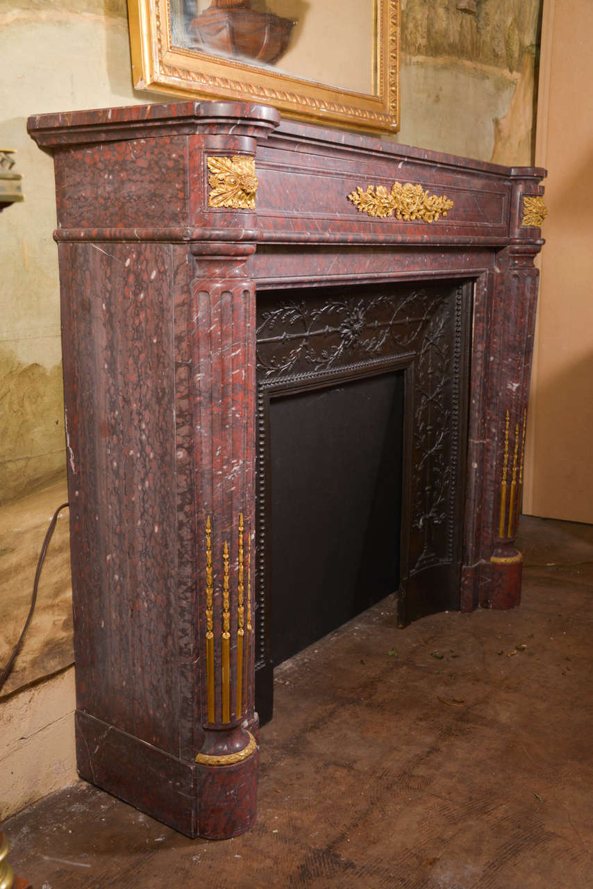 19th c, French Napoleon III Mantel For Sale 3