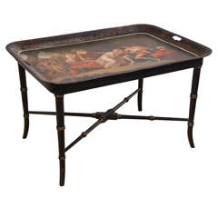 Continental Tole Tray on Stand