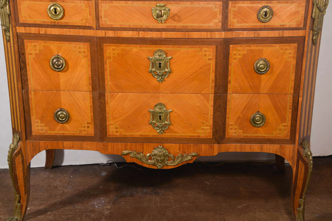 French Transitional Louis XV-XVI Period Commode For Sale