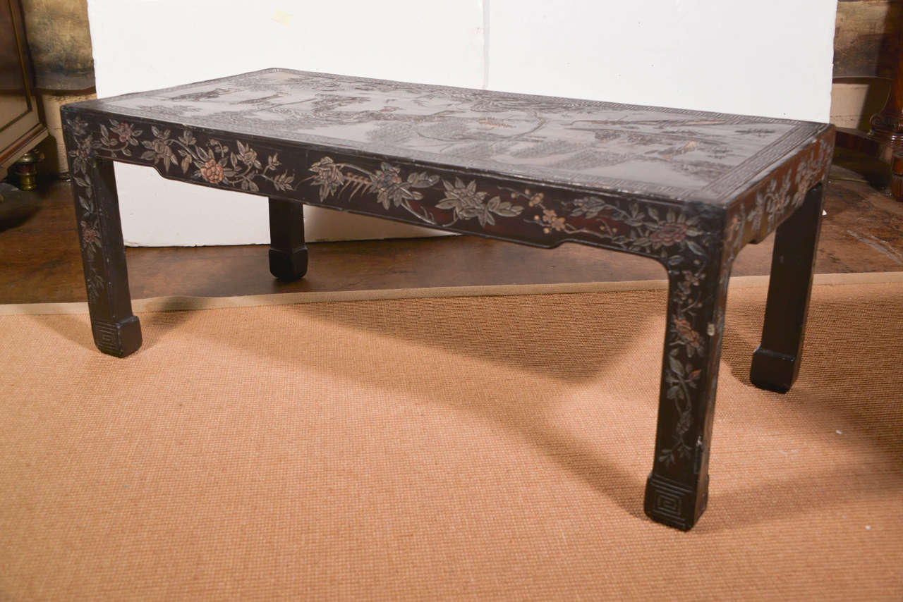 Black Lacquered Chinese Low Table