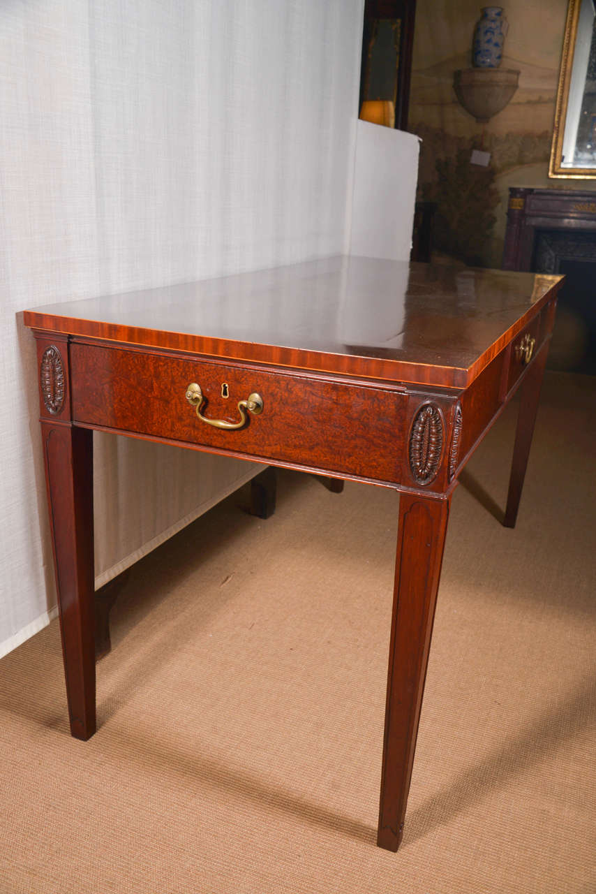 Wood 19th c. English Table Desk. For Sale