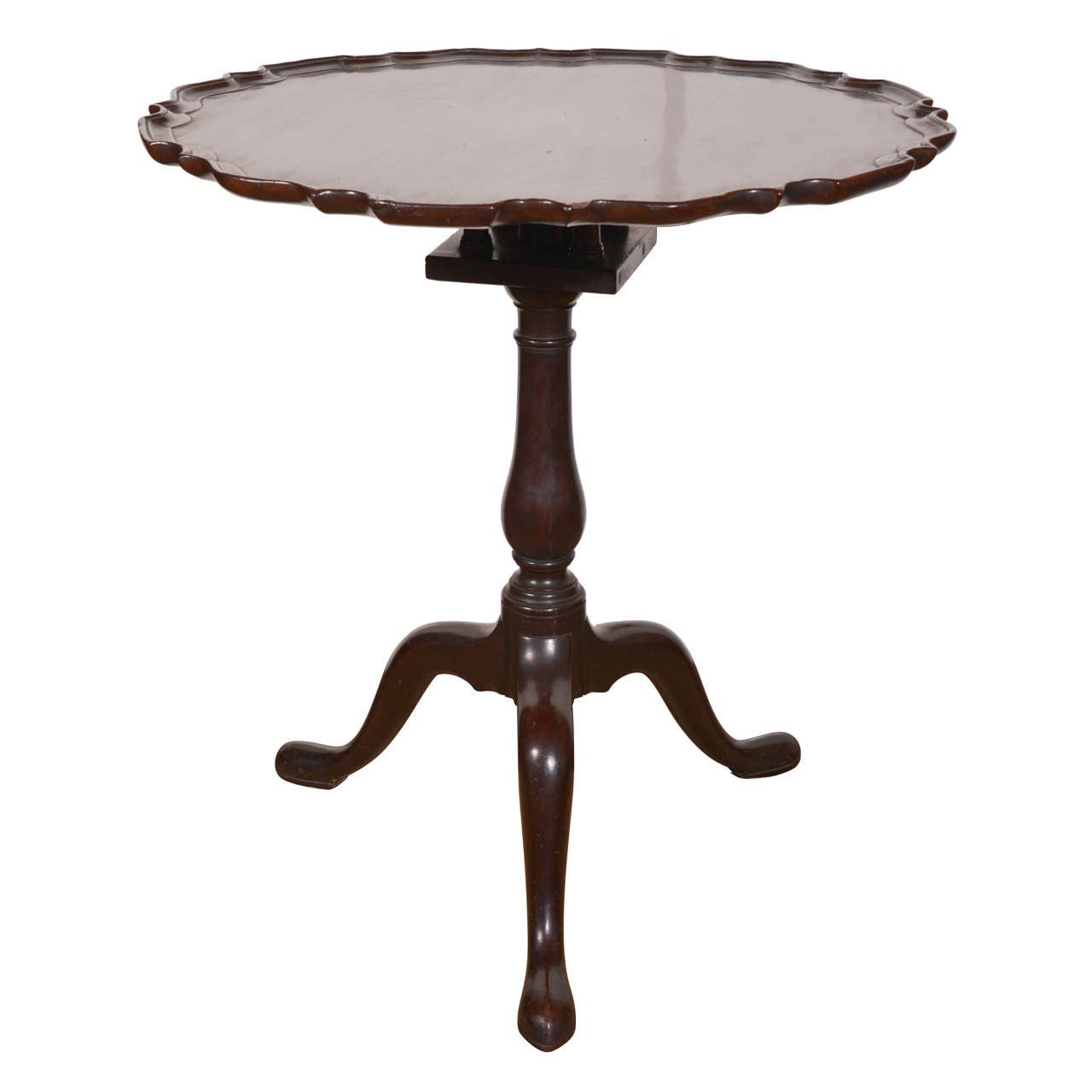 II Mahogany Piecrust Tilttop Tea Table For Sale at 1stDibs