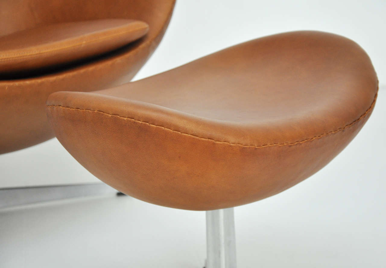 Danish Arne Jacobsen Egg Chair and Ottoman