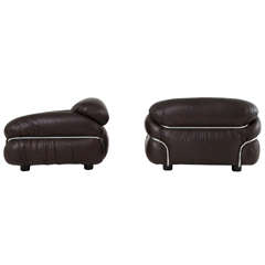 Pair of "Sesann" Lounge Chairs by Gianfranco Frattini for Cassina