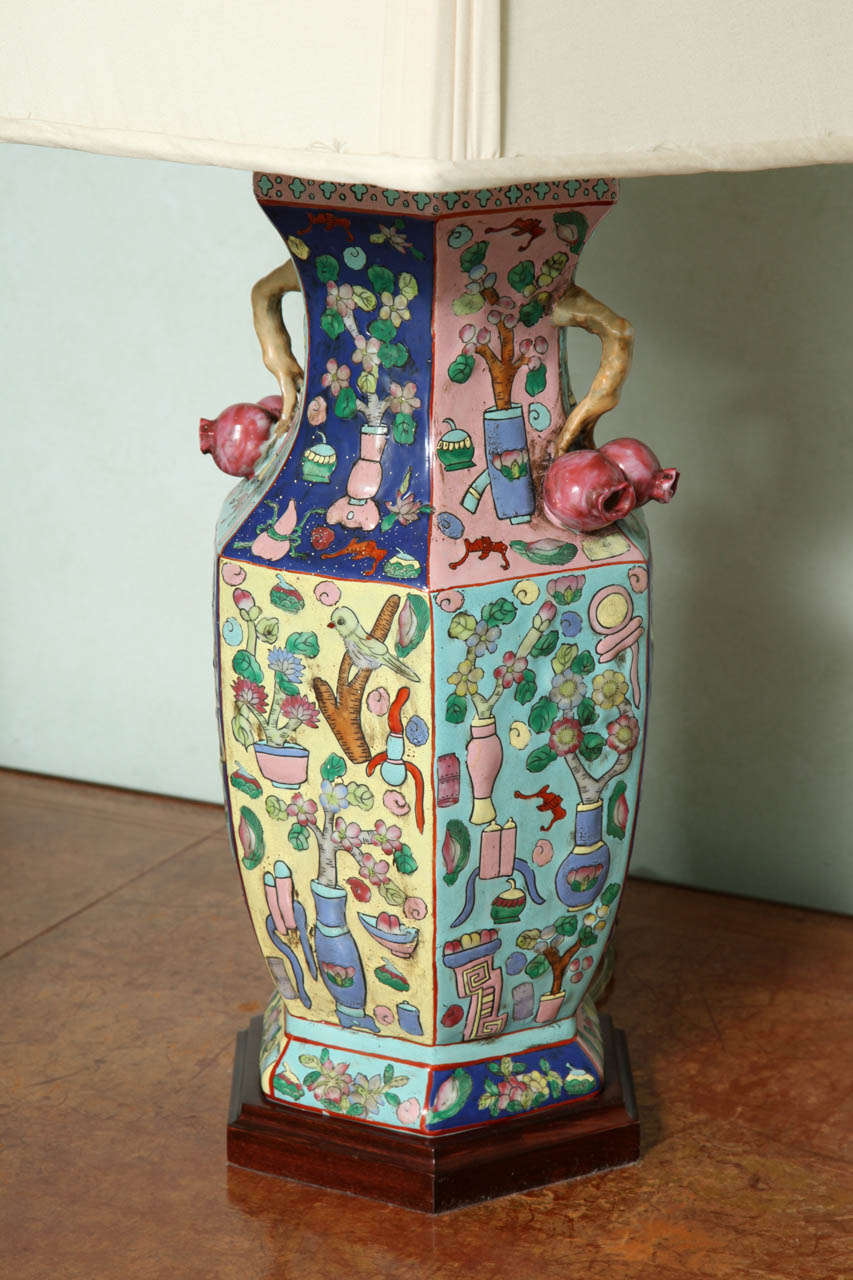 Mid-20th Century A Chinese Porcelain Polychrome Vase