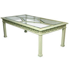 A David Barrett Extending Chinoiserie Dining Table