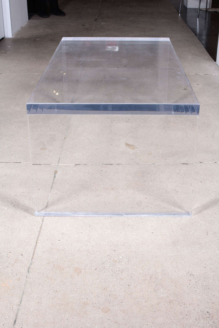 Large and Thick Lucite Coffee Table 2