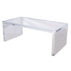 Large and Thick Lucite Coffee Table