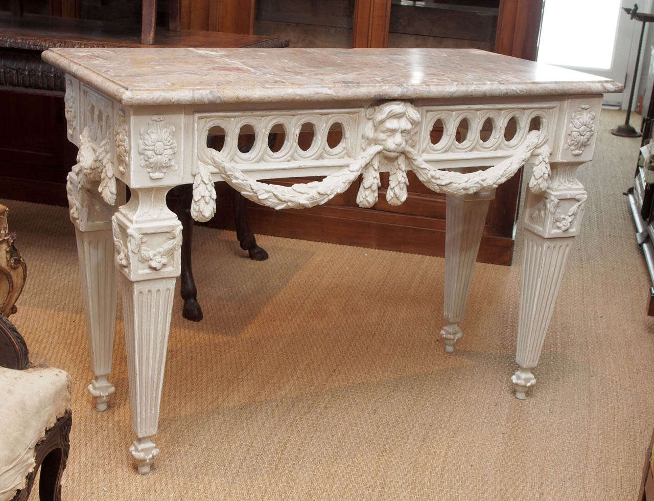 Italian Neoclassical Painted Console In Excellent Condition For Sale In New Orleans, LA