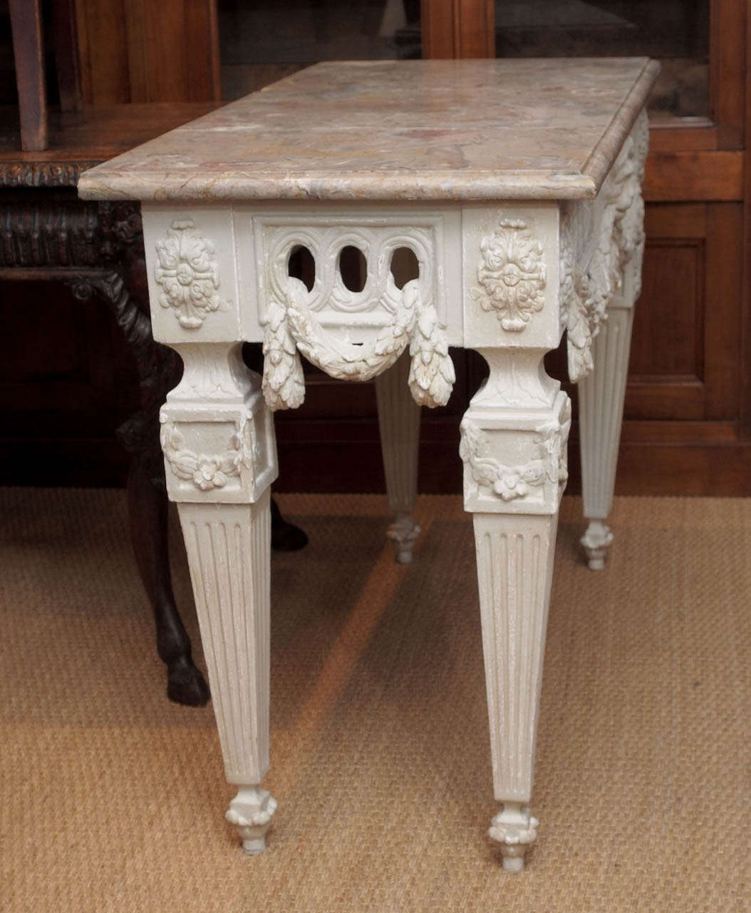 Italian Neoclassical Painted Console For Sale 3
