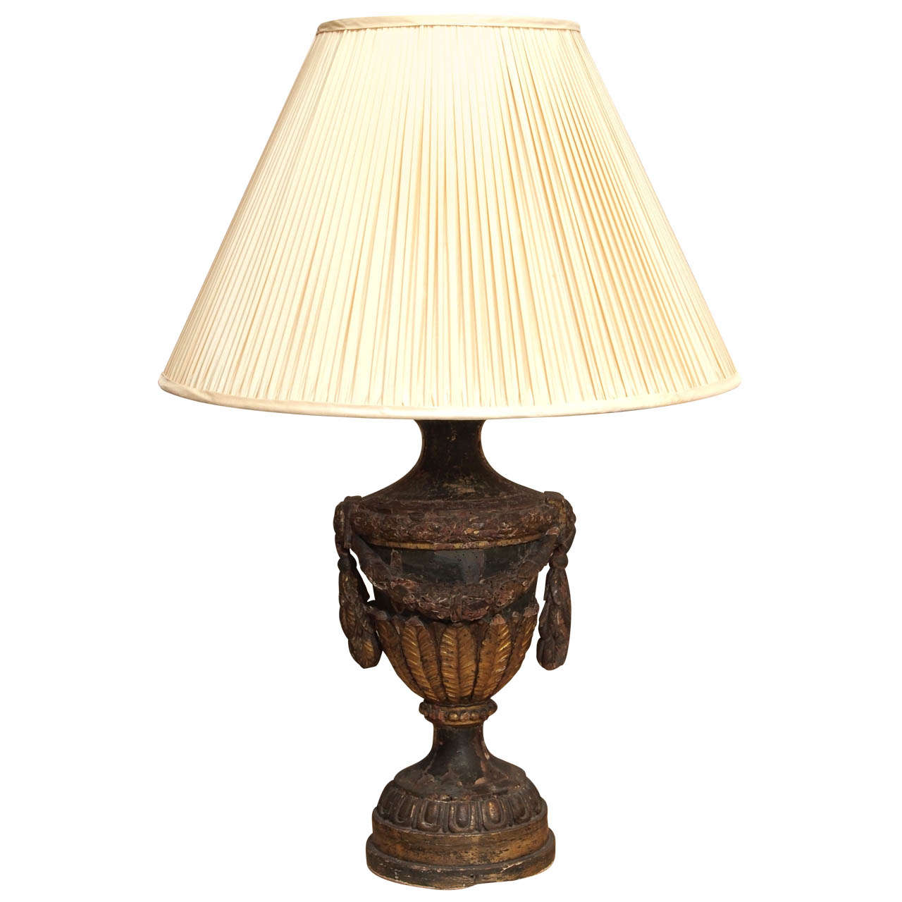 Carved And Gilt Wood Lamp