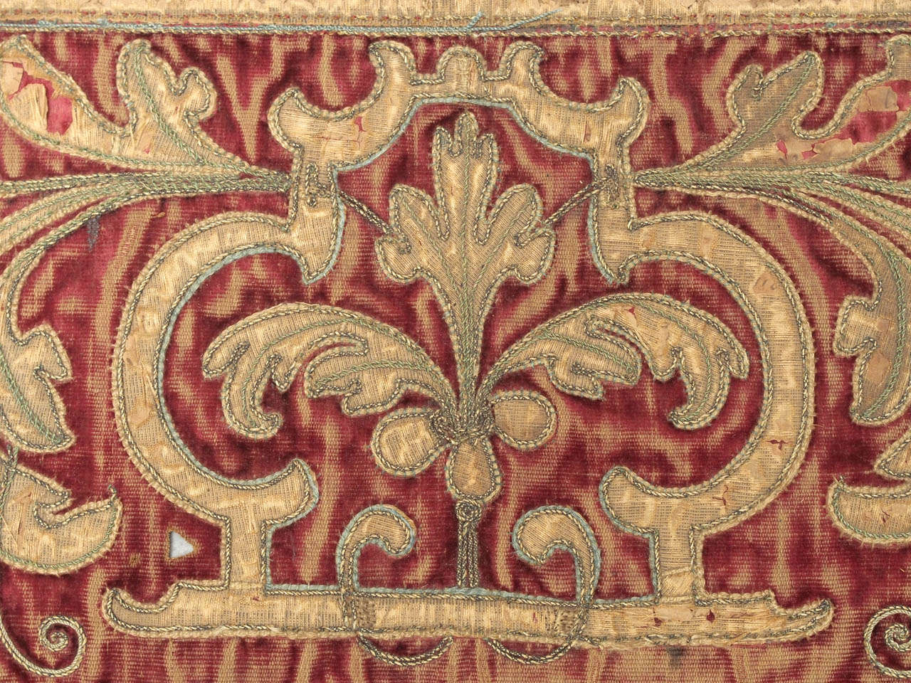 European Pair of Renaissance Silk Applique Panels 