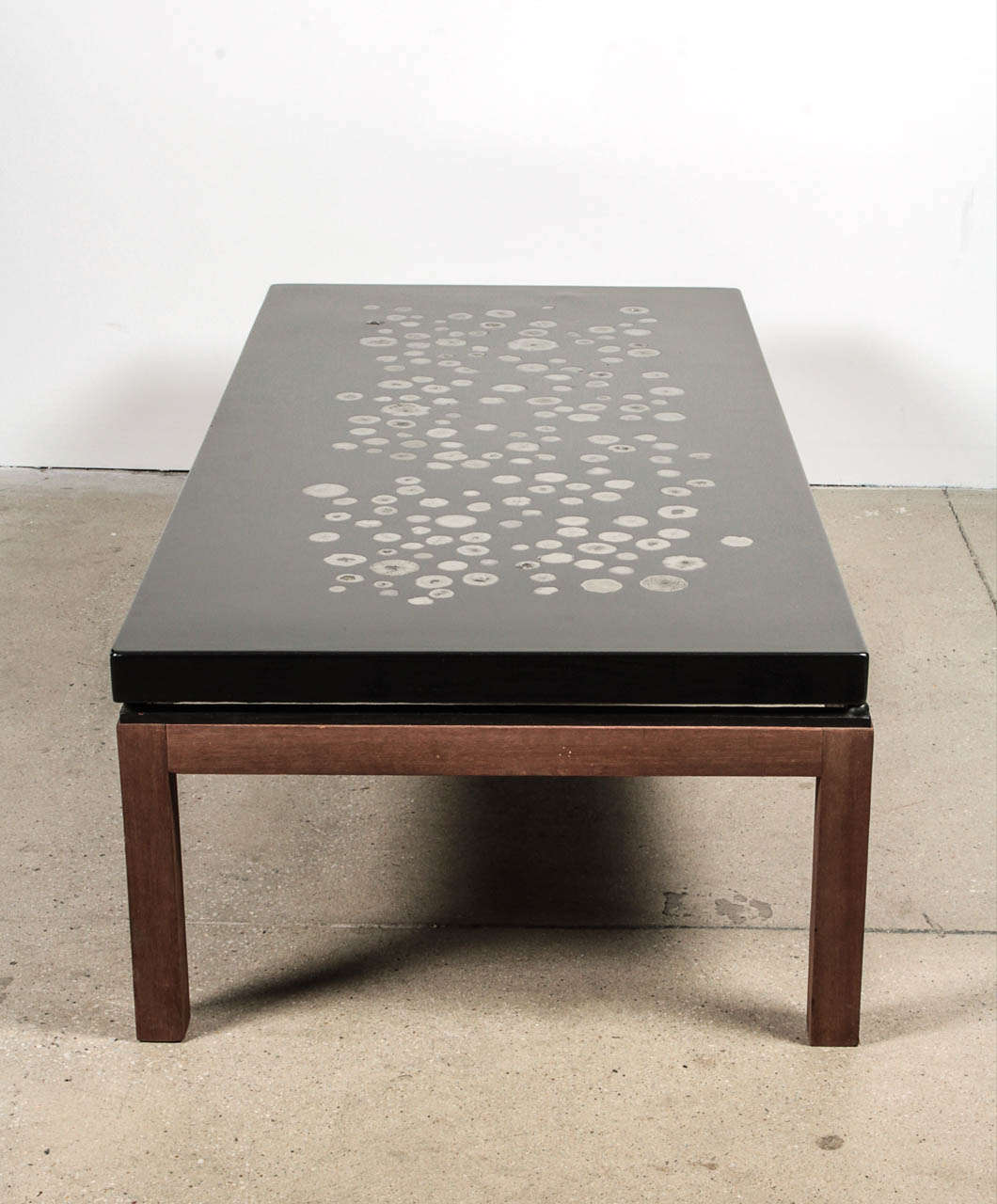 Ado Chale Coffee Table in Resin Inlaid Marcasite at 1stDibs
