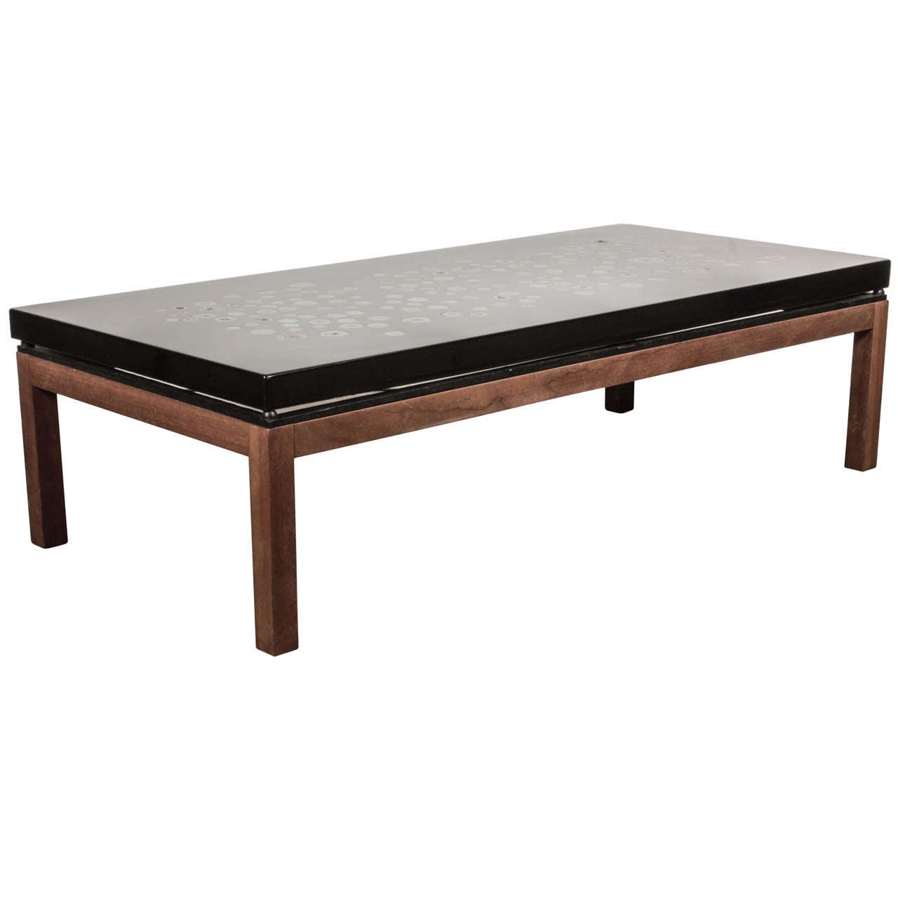 Ado Chale Coffee Table in Resin Inlaid Marcasite at 1stDibs