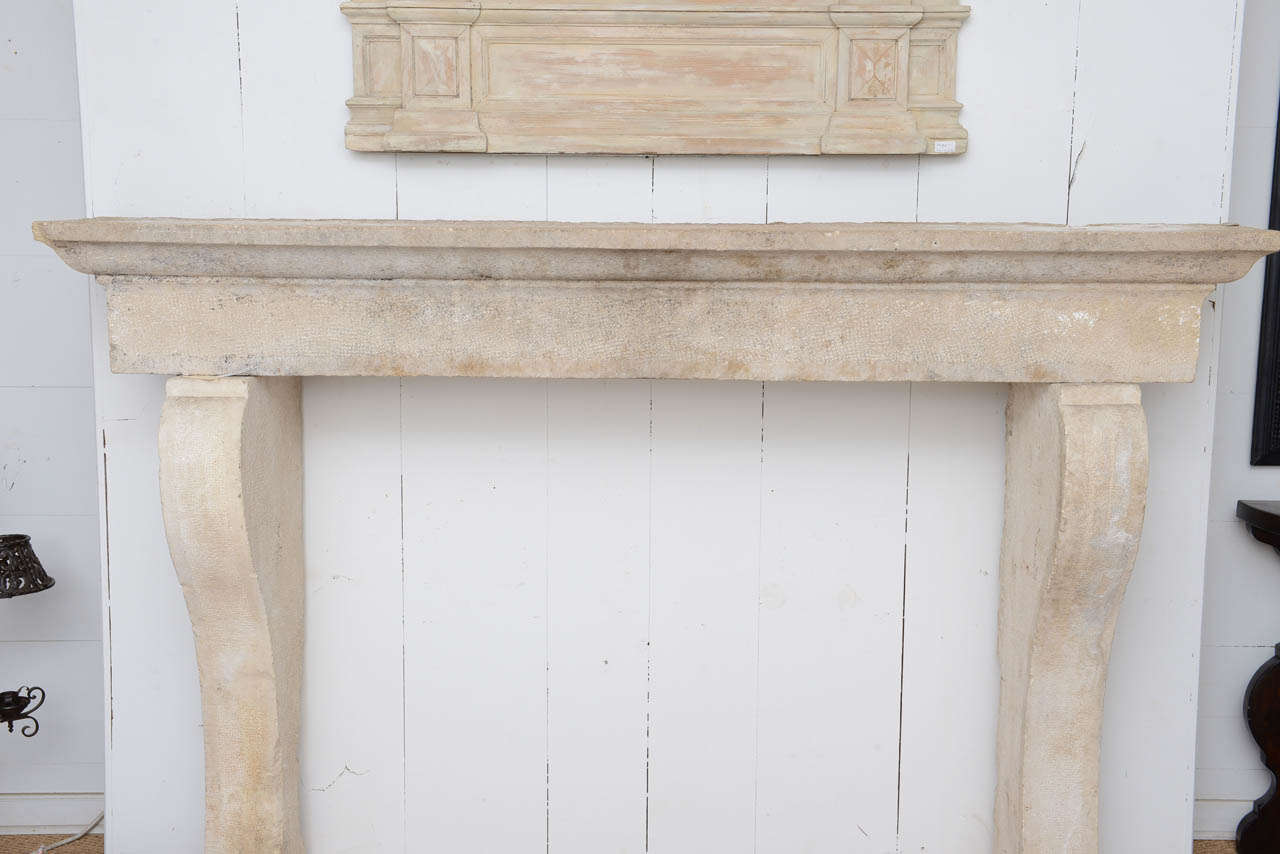 18th Century French Stone Mantel In Good Condition For Sale In West Palm Beach, FL
