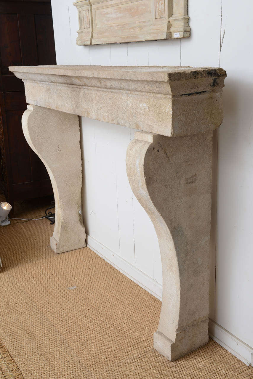 18th Century and Earlier 18th Century French Stone Mantel For Sale