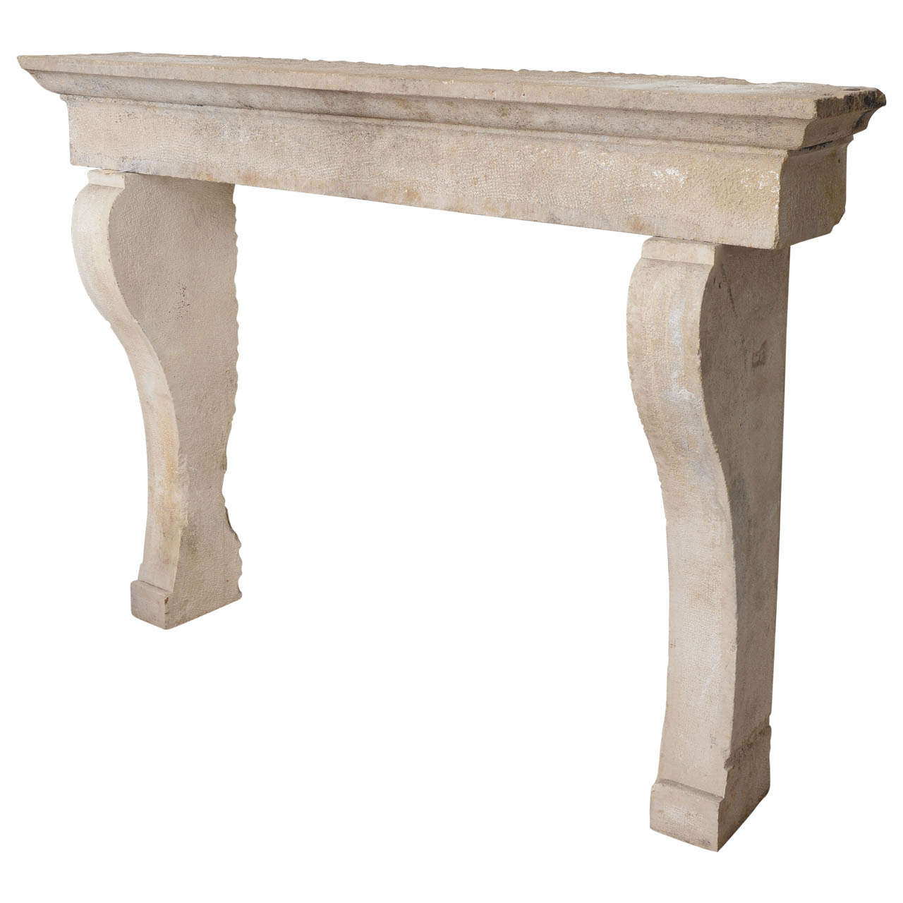 18th Century French Stone Mantel For Sale