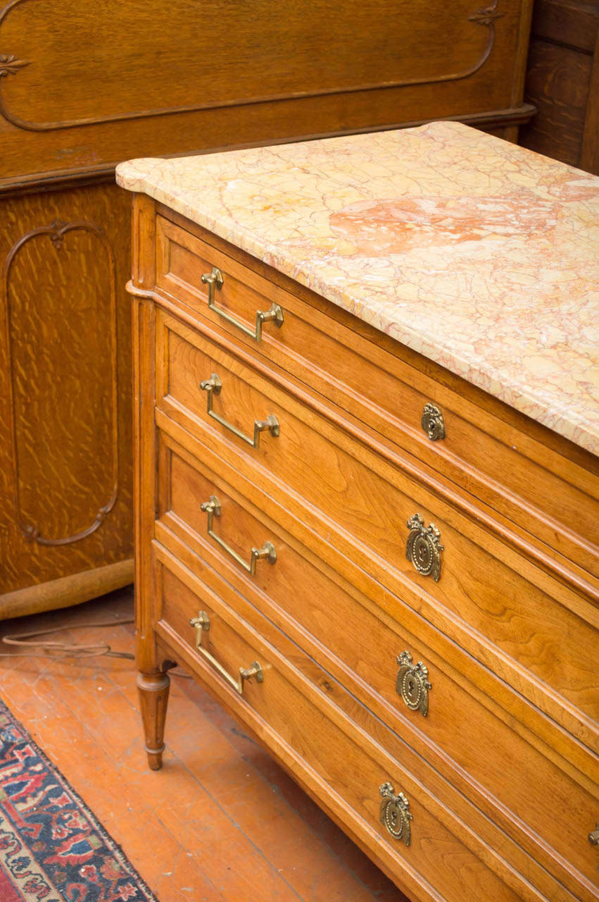 French Marble Top Four Drawer Dresser 3