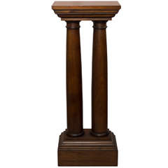 Double Column Mahogany Pedestal
