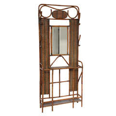Antique 1920's French Bamboo Hall Stand